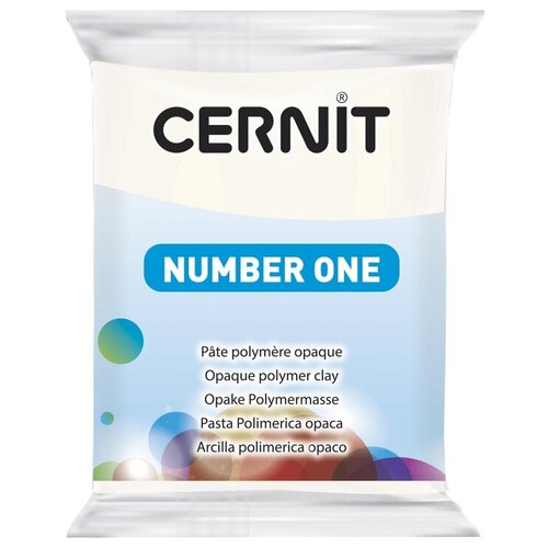 Пластика полимерная запекаемая 'Cernit № 1' 56-62 гр. CE0900056 (027 белый непрозрачный)
