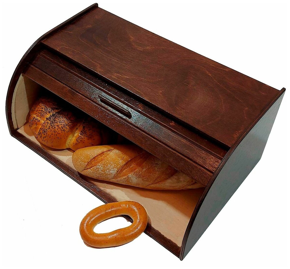 Хлебница GUTER BAUM «Буханка» 380*245*165 мм, Цвет "орех" (200204) - фотография № 10