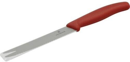 Нож кухонный Victorinox Swiss Classic (6.7861) стальной для сыра лезв.110мм серрейт. заточка красный - фото №5