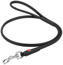 Поводок кожаный круглый для собак черный 6 мм 122 см Collar WauDog Glamour (1 шт)