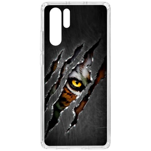 фото Чехол на huawei p30 pro kruche print тигриный глаз