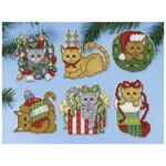Design Works Набор для вышивания Рождественские котята 5917 - изображение