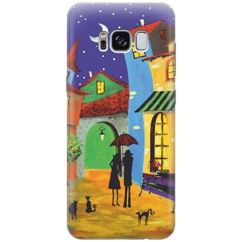 фото Re:paчехол - накладка artcolor для samsung galaxy s8 с принтом "разноцветный город"