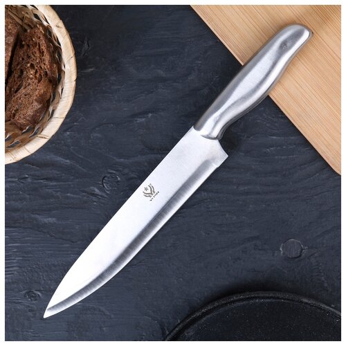 фото Нож кухонный "металлик", лезвие 20,5 см 4132567 сима-ленд