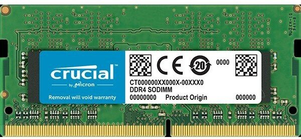 Crucial Модуль памяти DDR4 SODIMM 8GB CT8G4SFS832A PC4-25600, 3200MHz