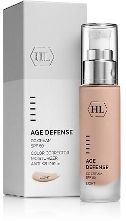 Крем для лица Holy Land Cosmetics Holy Land Age Defense Корректирующий крем для лица, светлый оттенок, для всех типов кожи CC Cream Light SPF50 50 мл