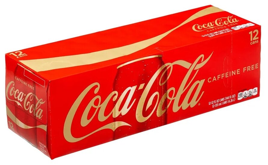 Газированный напиток Coca-Cola Caffeine Free, США, 0.355 л, 12 шт. - фотография № 1