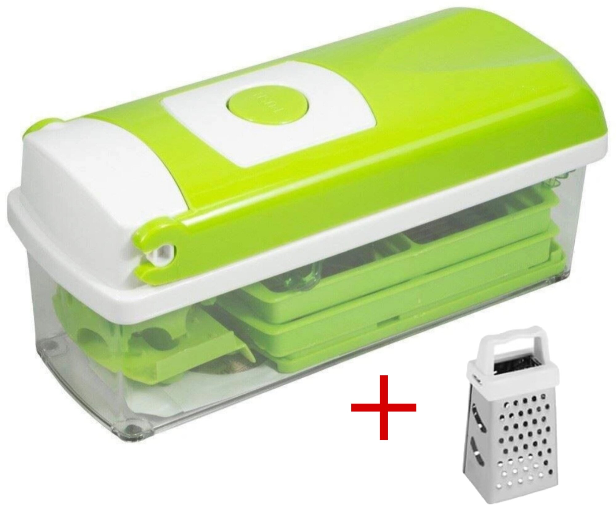 Овощерезка с контейнером 10 в 1 Nicer Dicer+мини терка