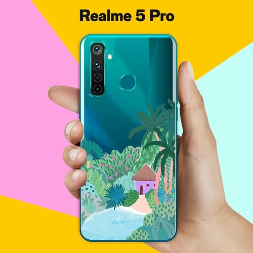 Силиконовый чехол на realme 5 Pro Домик / для Реалми 5 Про