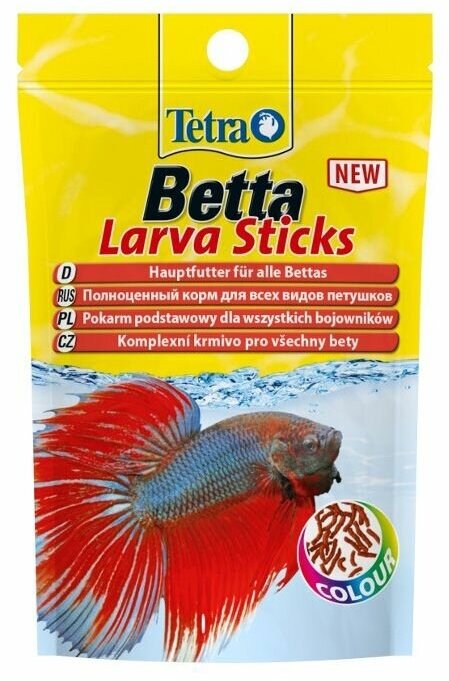 Корм для петушков и других лабиринтовых рыб Tetra Betta LarvaSticks