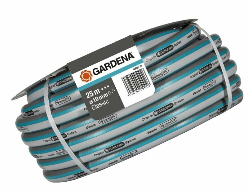 Шланг Gardena Classic 3/4" 25м поливочный армированный серый/зеленый (18026-29.000.00) - фото №11