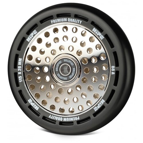 фото Колесо для самоката hipe wheel 115 мм black/core silver
