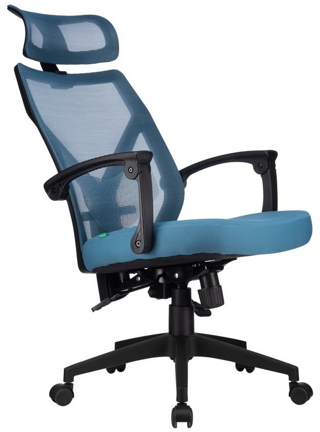 Компьютерное кресло RV Design OLIVER W-203 Синий / Чёрный каркас - фотография № 9