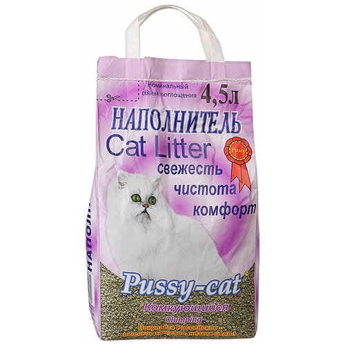 Комкующийся наполнитель Pussy-Cat Комкующийся, 4.5л, 3 шт.