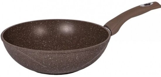 Сковорода-вок Мечта Посуда мечта Гранит brown, несъемная ручка, 28 см (78806)