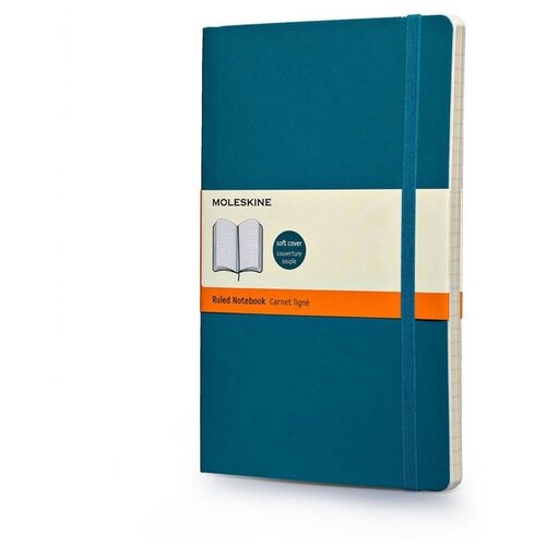 Записная книжка Moleskine Classic Soft (в линейку), Large (13х21см), бирюзовый