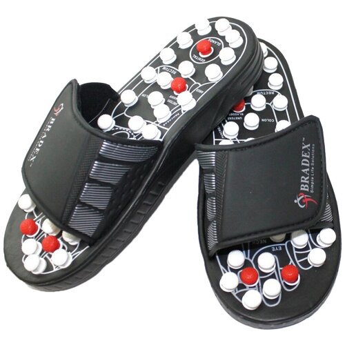 Акупунктурный массажные тапочки для ног BRADEX Тапочки рефлекторные 36-37 Сила Йоги Про KZ 0183 черный 783₽