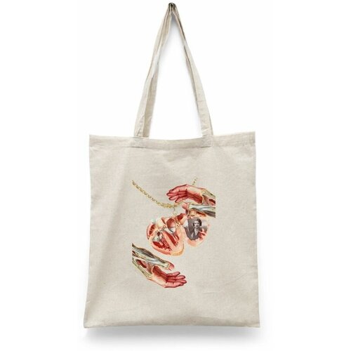 фото Сумка-шоппер унисекс каждому своё "медицина/анатомия/абстракция" черная