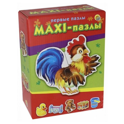Набор пазлов Рыжий кот Maxi Первые пазлы (ПМ-9572), разноцветный