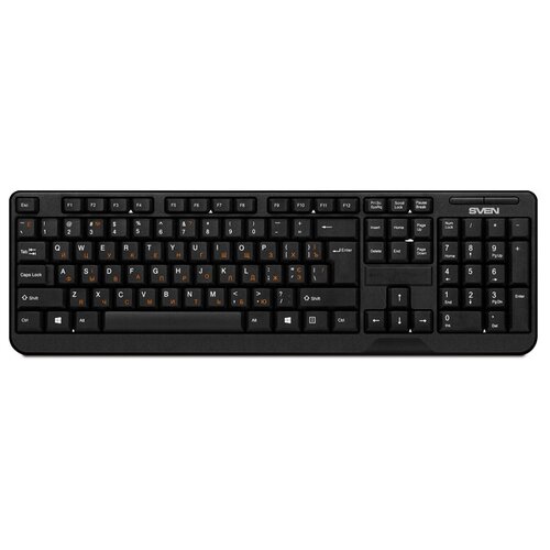 Беспроводная клавиатура SVEN KB-C2200W Black USB 120000₽