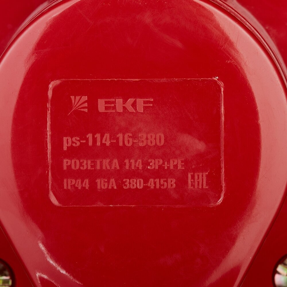 PROxima ps-114-16-380 Розетка стационарная наружная 114 3Р+РЕ 16А (380В, IP44) EKF - фото №5