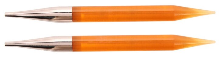 51262 Knit Pro Спицы съемные для вязания Trendz 10мм для длины тросика 28-126см, акрил, оранжевый, 2шт