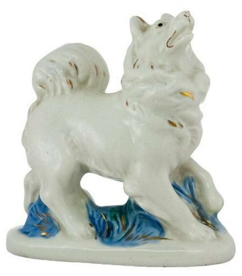 Статуэтка Лайка старая Гжель, СССР 1950 г.