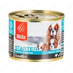 Корм Blitz Sensitive Starter для щенков, беременных и кормящих сук, индейка с цукини, 200 г x 12 шт - изображение