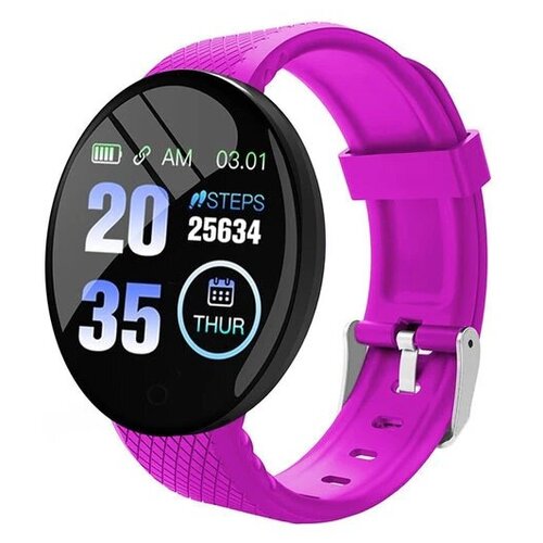 Смарт-Часы Android Wear (Фитнес-браслет), фиолетовый ремешок