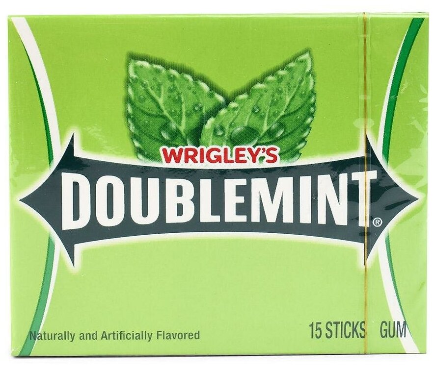 Жевательная резинка Wrigley Doublemint 15 пластинок (США) - фотография № 1