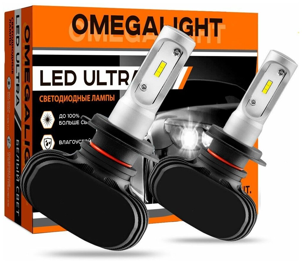 OMEGALIGHT Лампа светодиодная OMEGALIGHT ULTRA 12V HB4 25W 2 шт OLLEDHB4UL-2