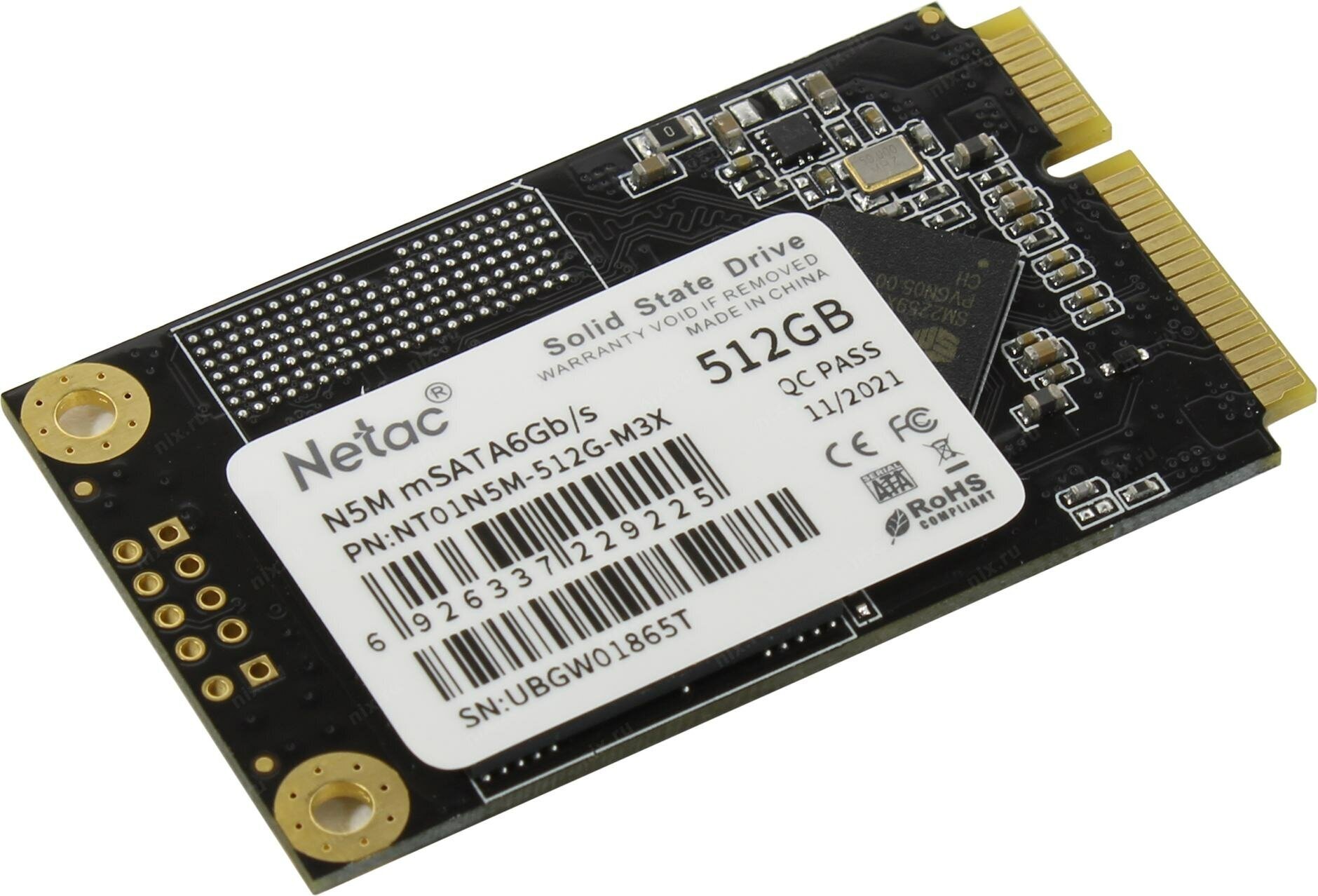 Накопитель SSD Netac mSATA 5130 512Гб SATA (NT01N5M-512G-M3X)