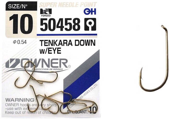 Крючок OWNER Tenkara Down w/eye brown 50458