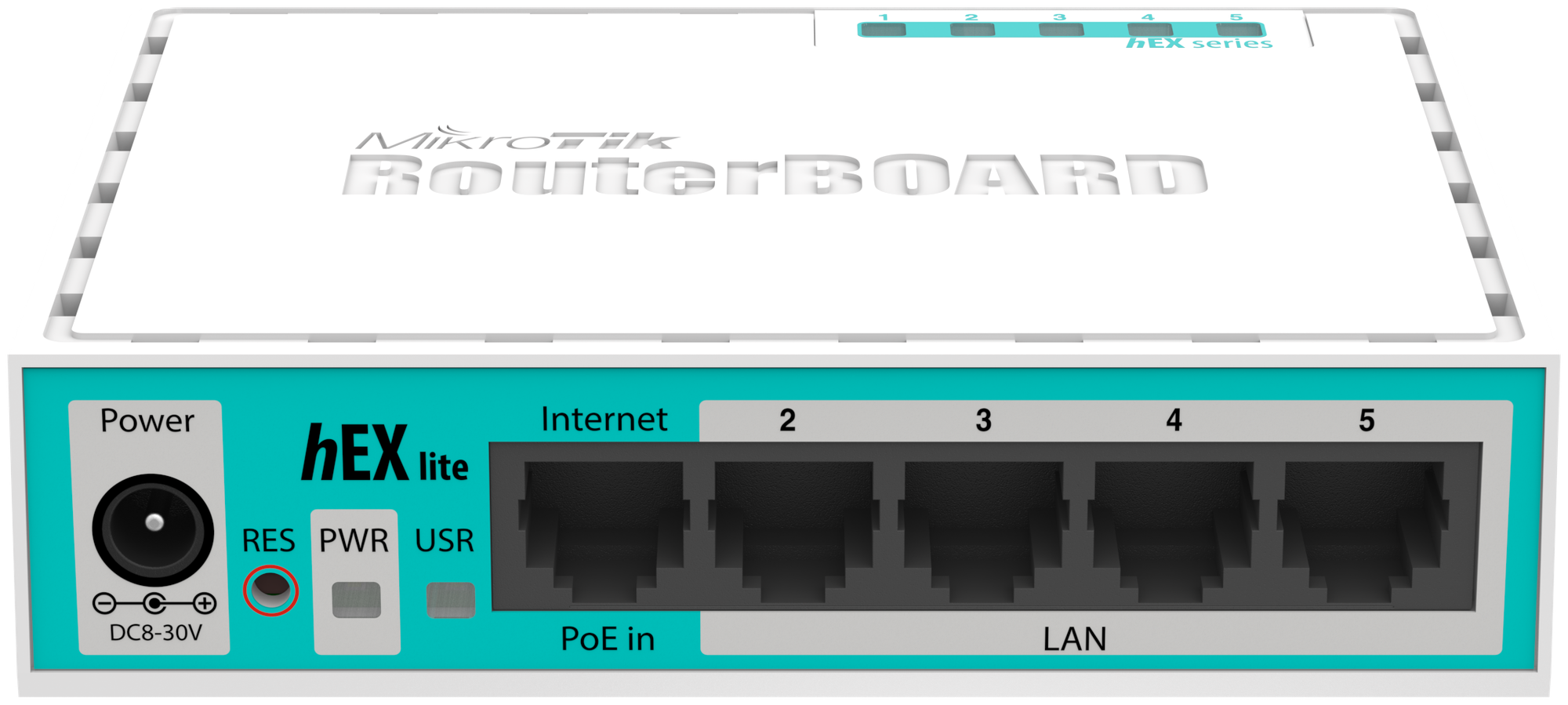 Маршрутизатор MikroTik hEX lite, LAN 4x100 Мбит/с (RB750r2)