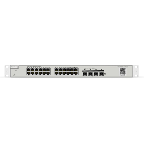 Ruijie Reyee 24-Port 10G L2 Managed Switch, 24 Gigabit RJ45 Ports, 4 *10G SFP+ Slots,19-inch Rack-mountable Steel Case