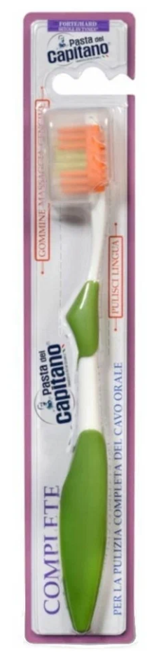 Pasta Del Capitano Complete Hard Зубная щетка для комплексной чистки зубов и языка Жесткая