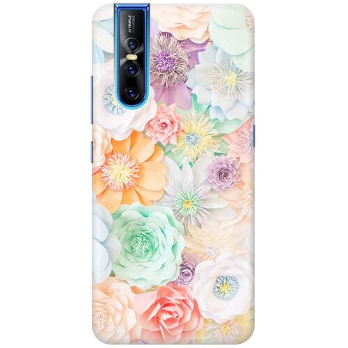 фото Cиликоновый чехол на vivo v15 pro / виво в15 про с принтом "цветочное многообразие" gosso
