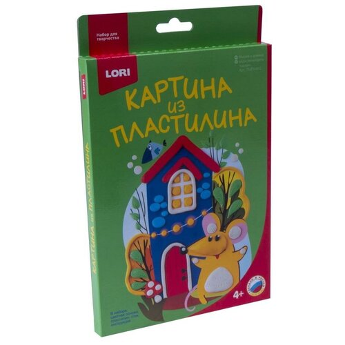 Набор для творчества LORI Картина из пластилина Мышка у домика пластилин lori картина из пластилина мышка у домика пз пл 012 6 цв