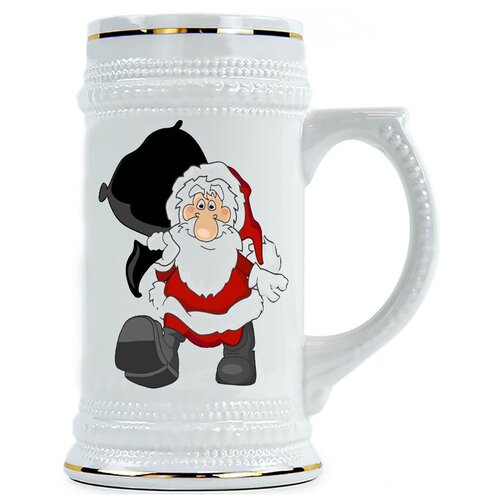 фото Пивная кружка санта-клаус с мешком drabs