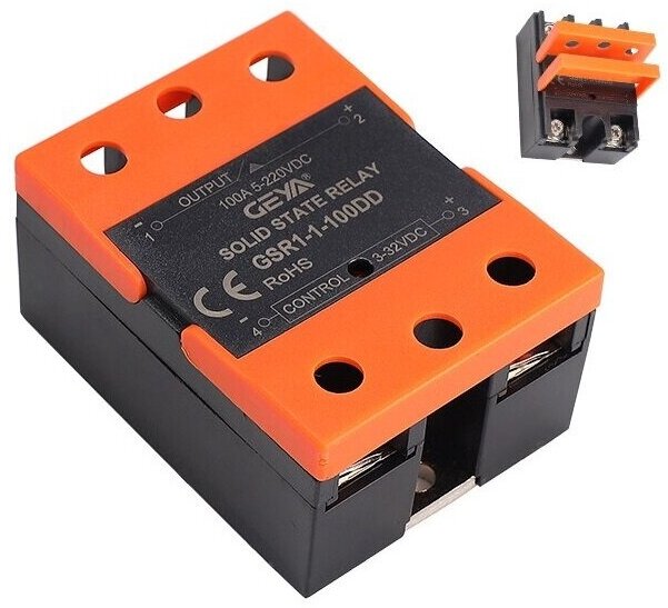 фото Однофазное твердотельное реле GEYA GSR-1 (управление 70-250VAC) 60А