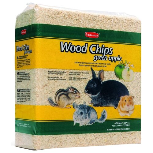 weber poultry wood chips Наполнитель древесный Padovan Wood Chips Green Apple 1 кг/14 л