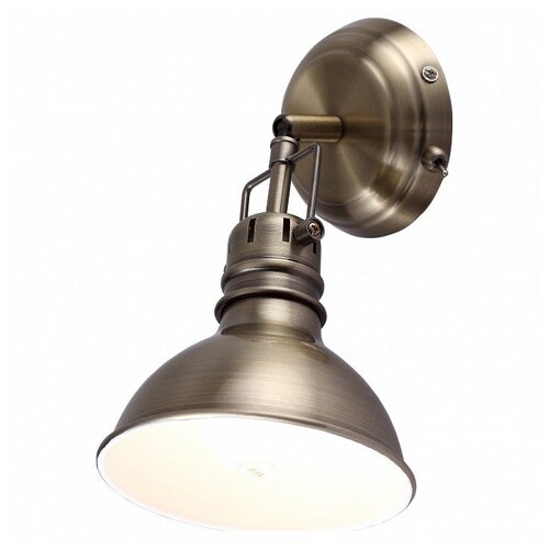 фото Бра arte lamp, 1х40w, бронза, размеры (мм)-130х220х210, плафон - бронза античная