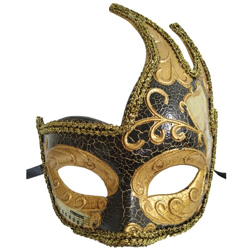 фото Ассиметричная черная маска "музыка" giacometti