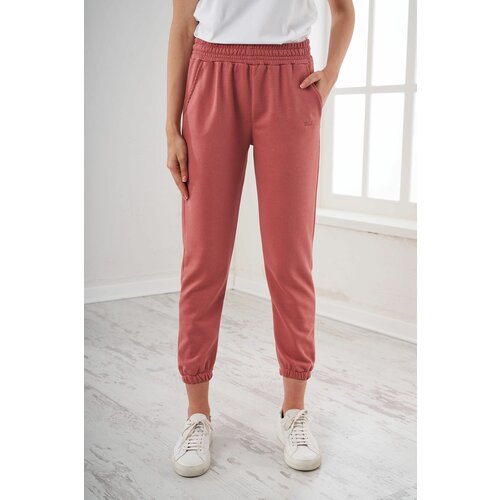 Беговые брюки Relax Mode, карманы, размер 54, розовый