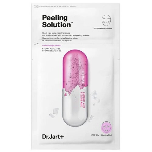 фото Dr.jart+ двухступенчатая отшелушивающая маска dermask ultra jet peeling solution 28 г