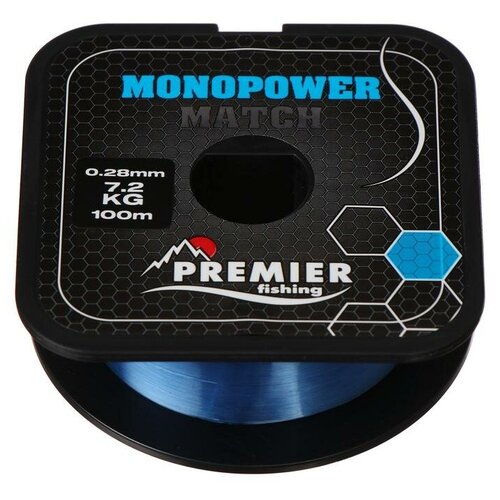 Леска Premier fishing MONOPOWER Match, blue, 0,28 мм/100 м