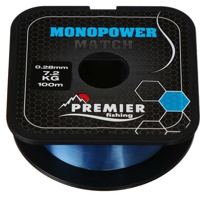 Леска Premier fishing MONOPOWER Match blue 028 мм/100 м