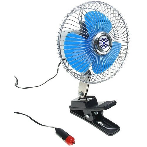 Вентилятор салона на прищепке 12 В провод 12 м d19 см 302200₽