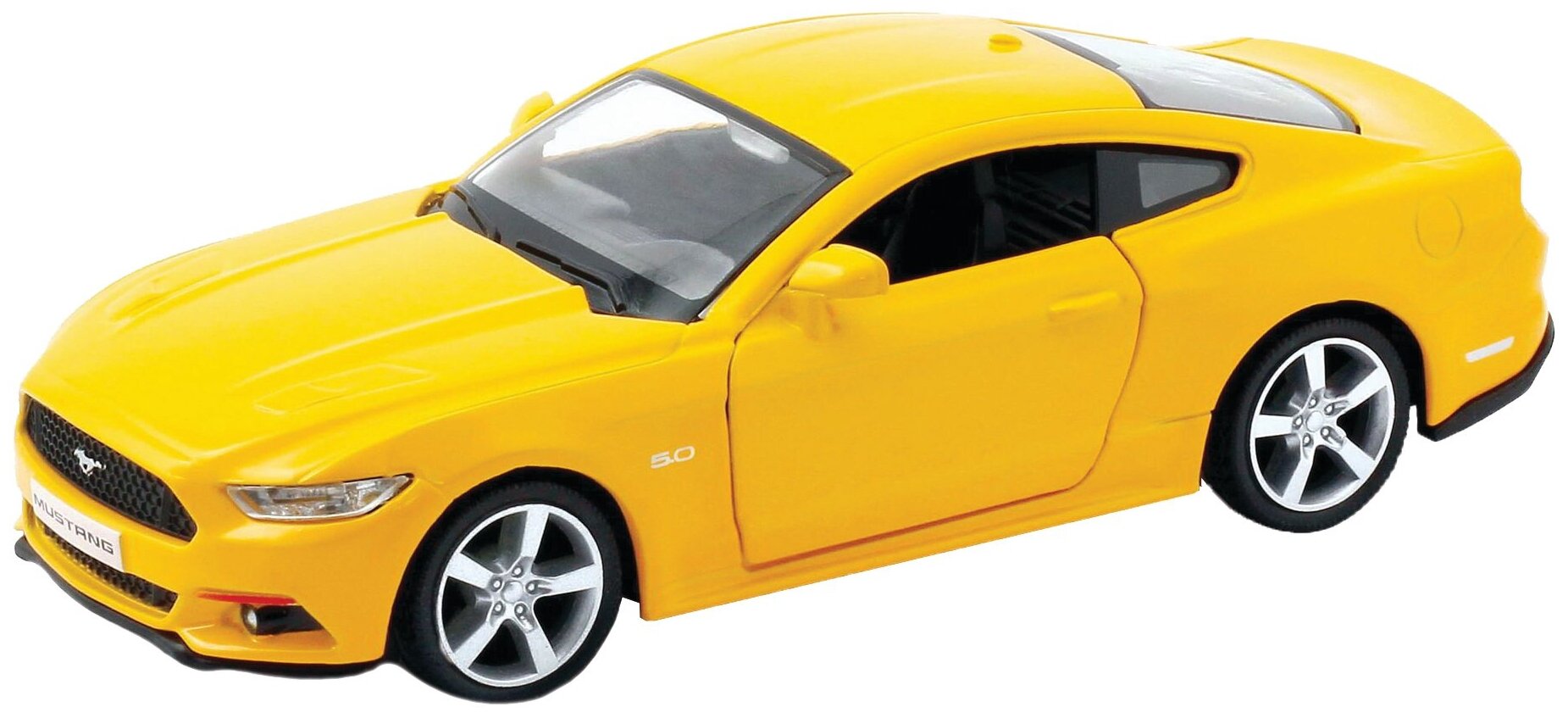 Легковой автомобиль RMZ City Ford Mustang 2015 (554029) 1:32, 12.7 см, желтый