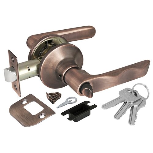 фото Ручка защелка 6024 ac-e (ключ/фиксатор) медь punto